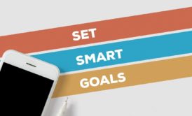 white smartphone marker and label set smart goals