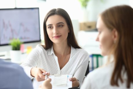 woman in negotiation with female customer