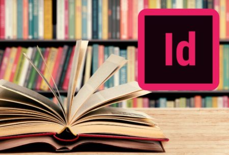 book and logo of adobe indesign