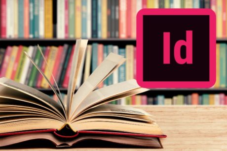 book and logo of adobe indesign