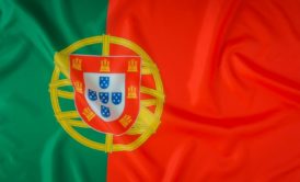 close up of the portuguese flag