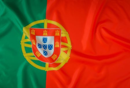 close up of the portuguese flag