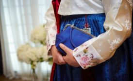 woman wearing a traditional korean dress