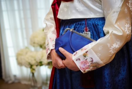 woman wearing a traditional korean dress