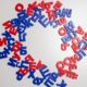 magnetic letters arranged in a circle