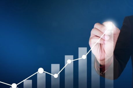 bar graph forecasting the rise of sales