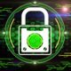 cyber security green lock