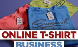 multi-colored shirts and course title online t-shirt business