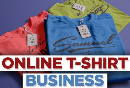 multi-colored shirts and course title online t-shirt business