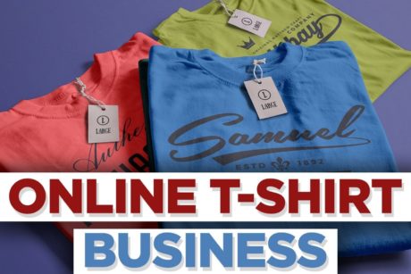 multi-colored shirts and course title online t-shirt business
