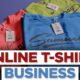 multi-colored shirts and course title online t-shirt business