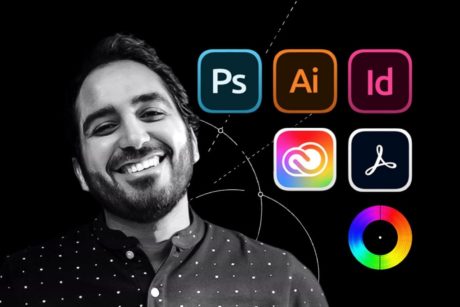graphic design masterclass course cover adobe suite