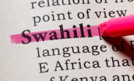 word swahili highlighted in pink