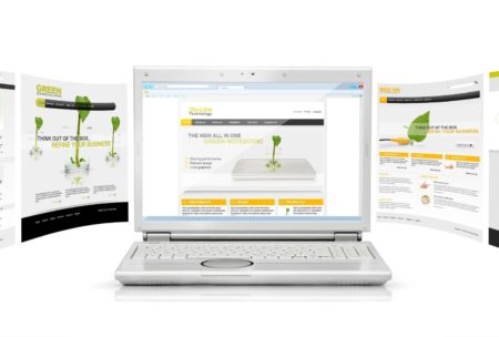 white laptop showing video sales letter
