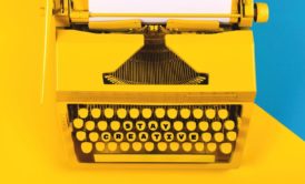 yellow typewriter