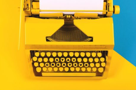 yellow typewriter