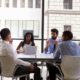 group of corporate employees having a meeting