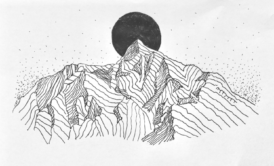 drawing of mountain