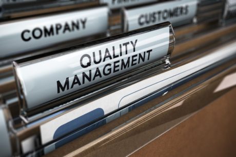 folder labeled quality management