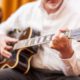 man playing jazz guitar