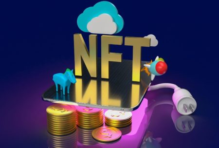 NFT and gold coins