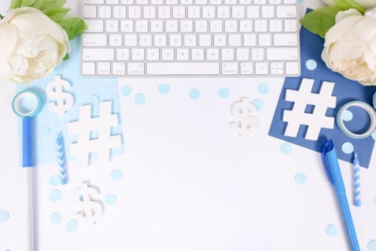 white keyboard hashtag symbol