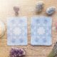 Tarot cards arranged on a wooden table for an angel card reading