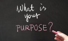 what is your purpose written on chalkboard