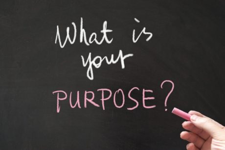 what is your purpose written on chalkboard