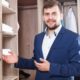 man making a sales demo
