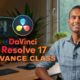 davinci resolve 17 davinci video editing class course cover