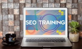 seo training on laptop