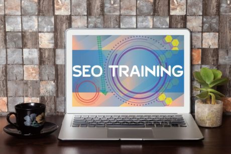 seo training on laptop