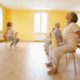 women doing chair yoga