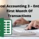 Excel Accounting 3 Enter First Month of Transactions course cover