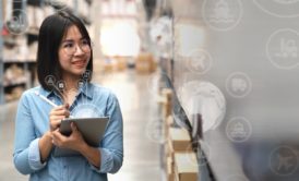 woman doing inventory