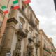 buildings with italian flags