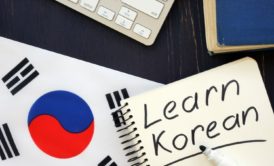 learn korean and korean flag