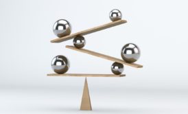 steel balls on a balance