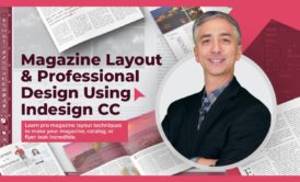 Magazine Layout & Professional Design Using Indesign CC course cover and instructor