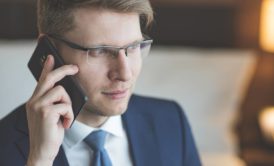 man talking on the phone