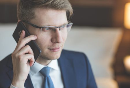 man talking on the phone