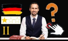 german flag and language instructor black background