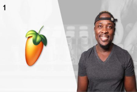 sabelo september in a hat with with the fl studio logo on the left side, representing innovative ideas in an fl studio course