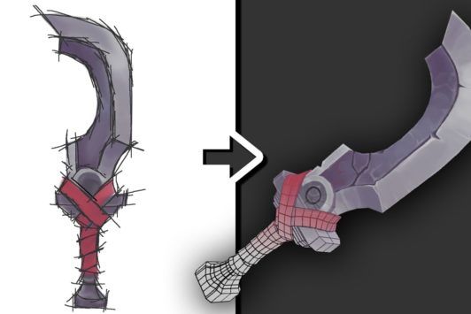 Create A Stylized Sword Using Blender 3D