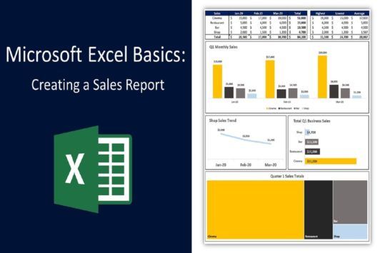 Microsoft Excel Basics - Creating A Sales Report