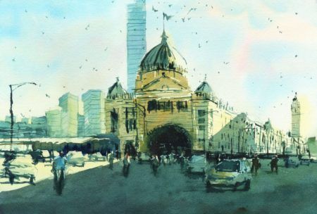 Simple Watercolor Streetscapes And Urban Landscapes