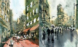 Loose Watercolor Essentials – Atmospheric Trees And River