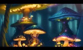 Colorful Mushroom Kingdom wallpaper showcasing the beauty of the stable diffusion masterclass