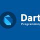 dart programming logo displayed prominently on a blue background, representing a course in Dart programming course